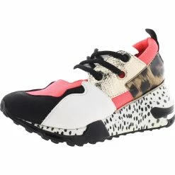 Promo 👍 Steve Madden Cliff 👩 Womens Animal Print Leather Casual and Fashion 👟 Sneakers 🥰