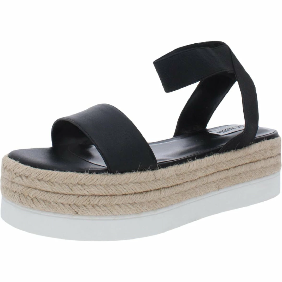 Coupon ๐ Steve Madden Kylee ๐ฉ Womens Faux Leather Ankle Strap Espadrilles โจ - Image 4