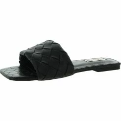 Promo ⭐ Steve Madden Martine 👩 Womens Woven Padded Insole Slide 🩴 Sandals ✔️