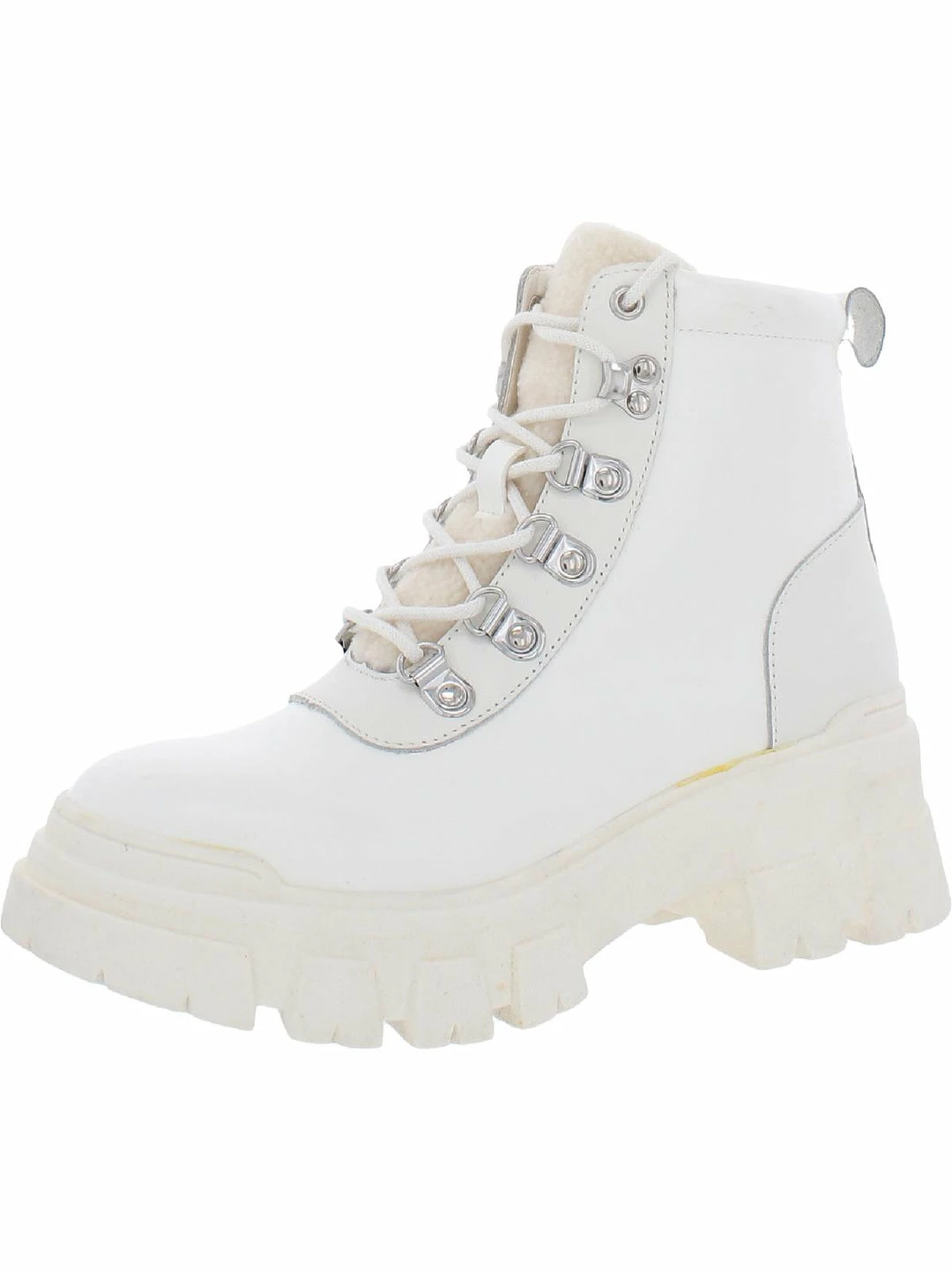 Coupon ๐ Steve Madden Loading ๐ฉ Womens Leather Lugged Sole Combat & Lace-up ๐ฅพ Boots ๐งจ - Image 4