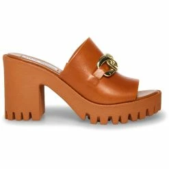 Promo 🔔 Steve Madden Suddenly 👩 Womens Leather Open Toe Heel 🩴 Sandals 👏