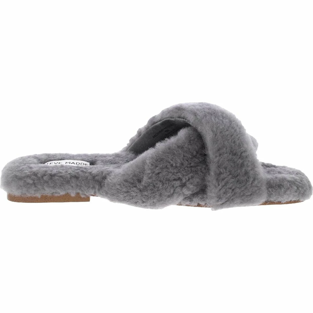Brand new โค๏ธ Steve Madden RECO03S1 ๐ฉ Womens Shearling Slip On Slide ๐ฉด Sandals ๐ - Image 2