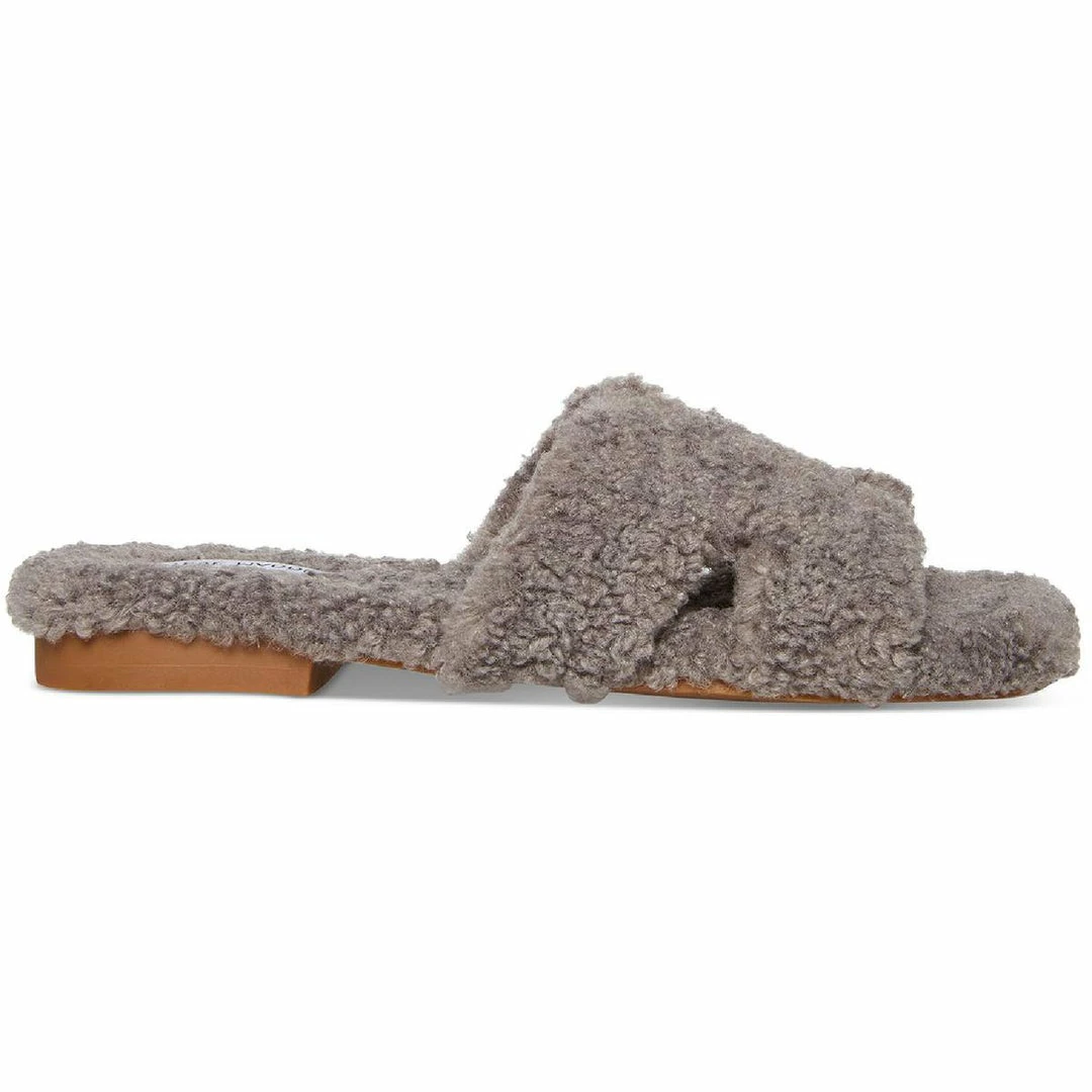 Flash Sale ๐ Steve Madden Seek ๐ฉ Womens Faux Fur Square Toe Slide Slippers โค๏ธ - Image 2