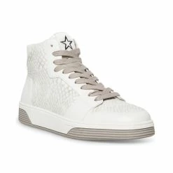 Best Sale 🎁 Steve Madden Freethrow 👩 Womens Fashion High Top Athletic and Training 👟 Shoes 🔥