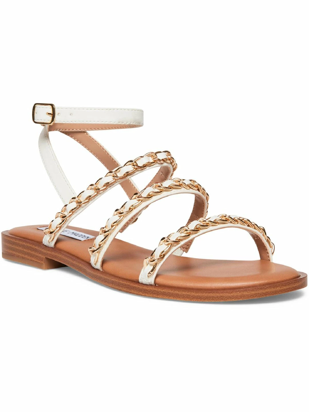 Best Pirce ๐ Steve Madden ๐ฉ Womens Faux Leather Ankle Strap Strappy ๐ฉด Sandals ๐